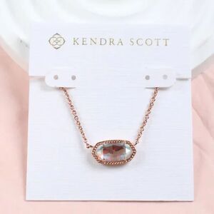 NWOT Kendra Scott Elisa RoseGold Amethyst Necklace (February Birthstone)